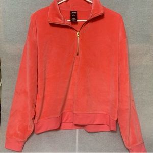 AVIA - CORAL VELOUR - Long Sleeve 3/4 Zip Top